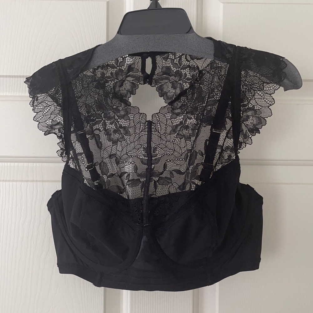 40 D Satin High Neck Bra